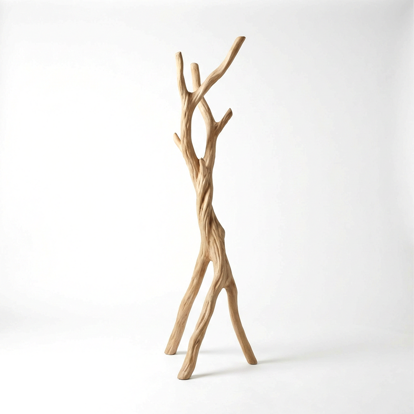 Branch Coat Rack – Natural Wood Floor Standing Clothes &amp; Hat Stand, Sculptural Tree Design Entryway Organizer